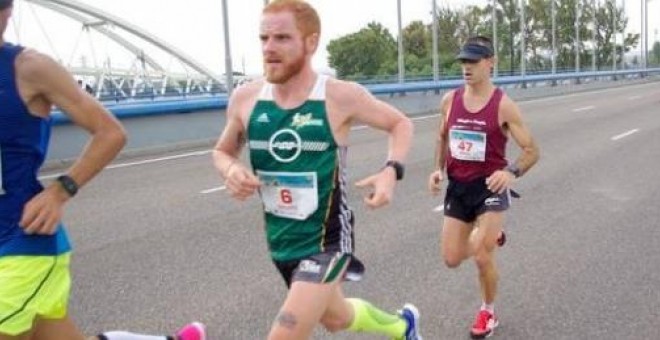 El atleta Iván Ramírez, durante una carrera.