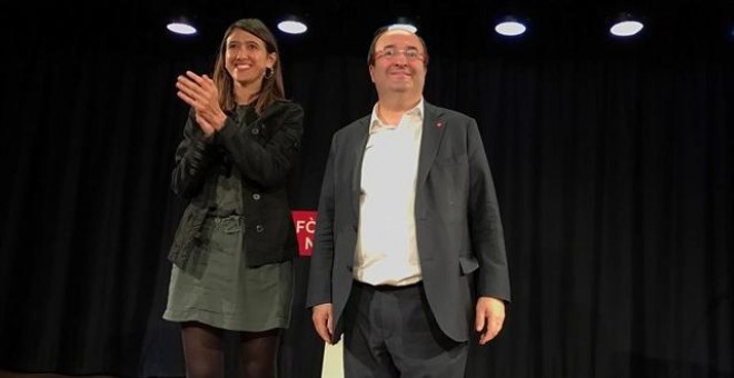 Miquel Iceta y Núria Parlon reiteran su no a Rajoy. / EUROPA PRESS