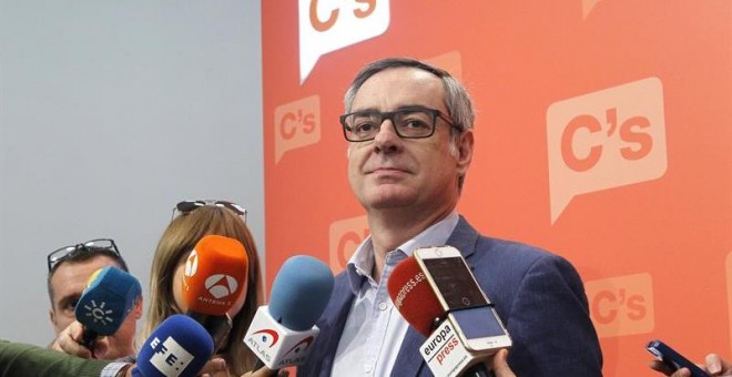 El vicesecretario de Ciudadanos, José Manuel Villegas,  en la sede de su partido. EFE/Víctor Lerena