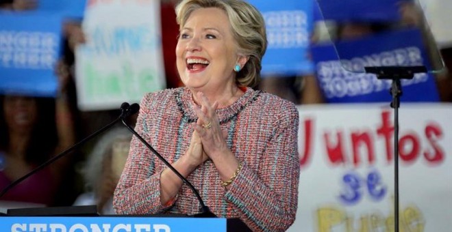 La candidata presidencial por el partido demócrata y exsecretaria de estado, Hillary Clinton. - EFE