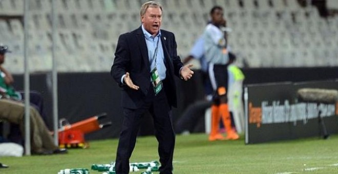 Javier Clemente, durante un partido de la selección de Libia.