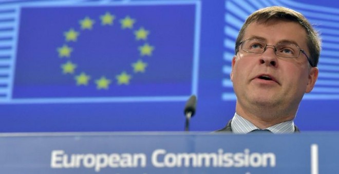 El vicepresidente del Ejecutivo comunitario, Valdis Dombrovskis / REUTERS