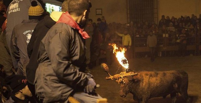 Celebración del Toro Jubilo en Medinaceli./ EFE