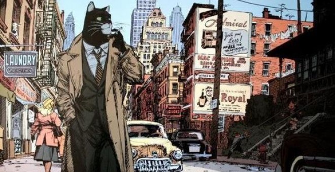 Dibujo del mítico cómic 'Blacksad', de Juan Díaz Canales y Juanjo Guarnido