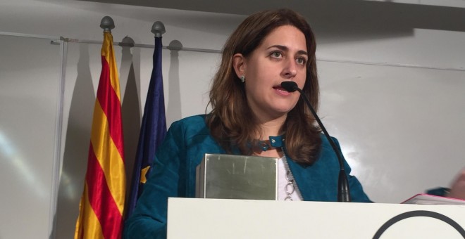 Marta Pascal, durante la rueda de prensa de este sábado./ M. D.