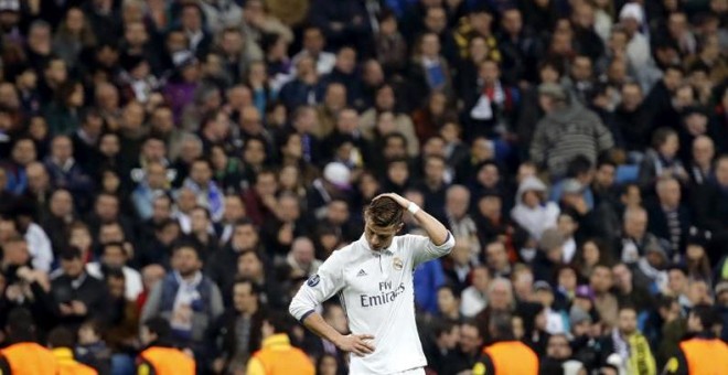 Cristiano Ronaldo, durante el partido contra el Borussia. EFE/JuanJo Martín