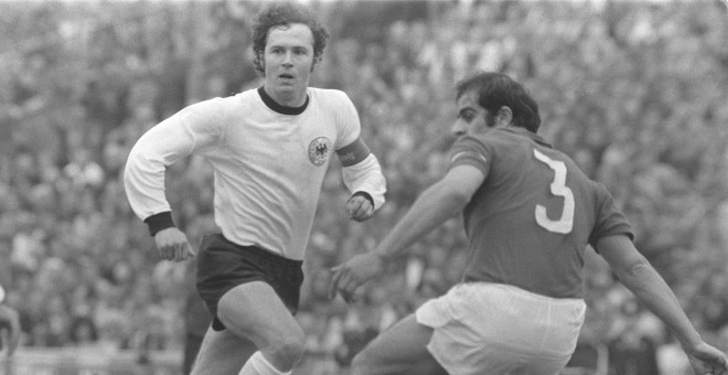 Beckenbauer, en la final de la Eurocopa 1972 ante la URSS.