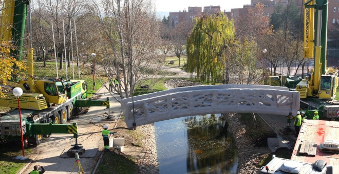 El puente impreso con tecnología 3D en Alcobendas. Ayuntamiento de Alcobendas