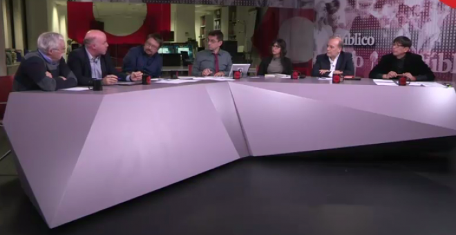 Un momento del debate de 'En Clave Tuerka' sobre la calidad de la democracia.