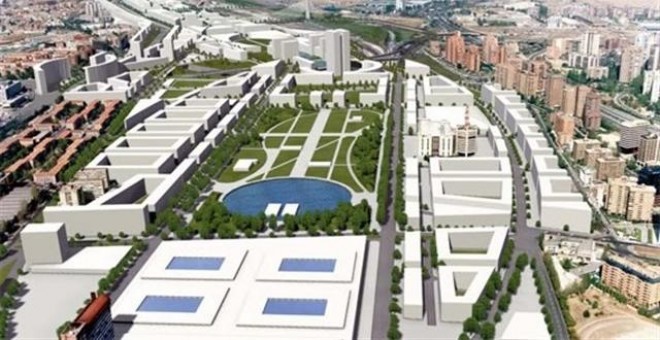 Diseño del Ayuntamiento de Madrid para el desarrollo de la zona norte de la capital, conocida como Operación Chamartín. E.P.