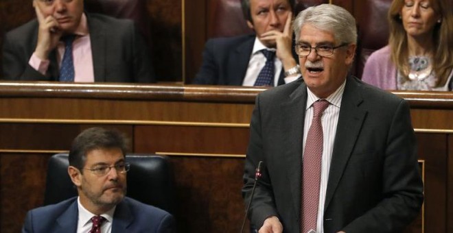 El ministro de exteriores, Alfonso Dastis, durante la sesión de control al gobierno este miércoles / EFE