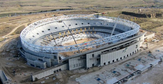 Fotografía reciente de las obras de la Peineta. /ATLÉTICO DE MADRID