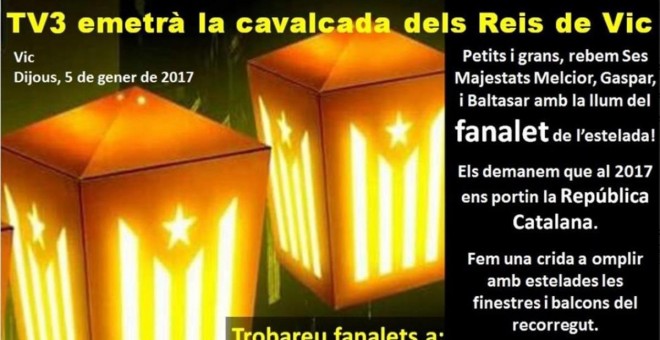 Cartel distribuido por la Assemblea Nacional Catalana de Vic