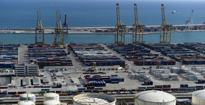 Vista general de la Terminal de Carga del Puerto de Barcelona. AFP/Josep Lago