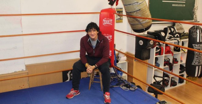 Jero García, en la esquina de uno de sus ring en 'La Escuela'. /REVISTA ELITE SPORT