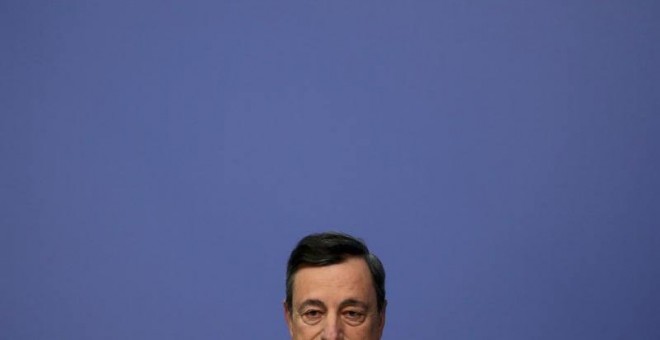 Mario Draghi durante la rueda de prensa. | REUTERS