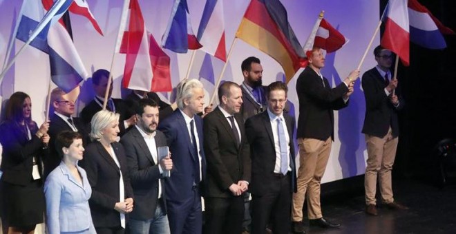 Los líderes de la ultraderecha europea se han reunido en Coblenza (Alemania) envalentonados ante la llegada de Trump / EFE