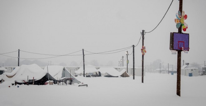 Campamento de Katsikas, al norte de Grecia. - LUCAS BERTOLDO