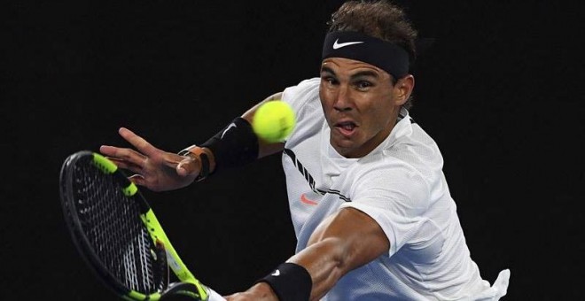 Nadal durante si partido contra Raonic.| TRACEY NEARMY (EFE)