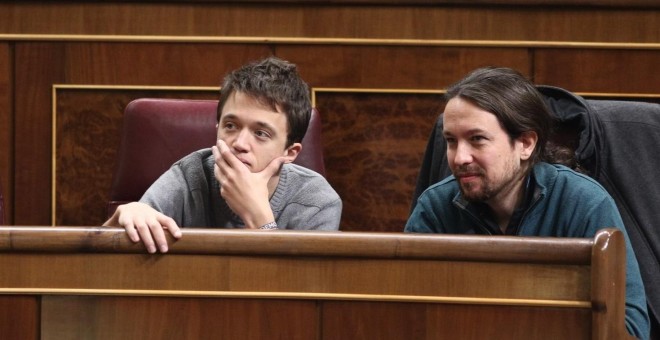 Pablo Iglesias e Íñigo Errejón en una foto de archivo en el Congreso / EUROPA PRESS