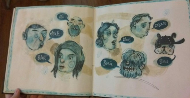 Ilustración del cuaderno encontrado en Lavapiés.