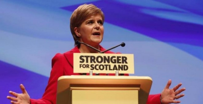 Nicola Sturgeon, ministra principal escocesa y líder del Partido Nacionalista Escocés (SNP). REUTERS