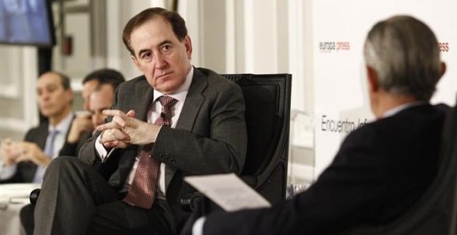 El presidente de Mapfre, Antonio Huertas, en un desayuno informativo. E.P.