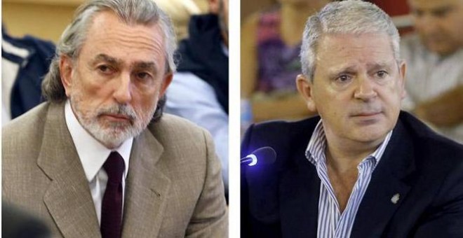 De izquierda a derecha y de de arriba a abajo: los cabecillas de la trama Gürtel Fracisco Correa, Pablo Crespo y Álvaro Pérez 'El bigotes' y la exconsejera valenciana Milagrosa Martinez.| EFE