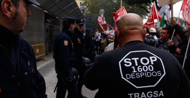 Manifestación contra el ERE en la empresa pública Tragsa. JAIRO VARGAS