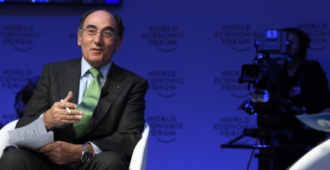 Ignacio Galán, presidente de Iberdrola, durante la cumbre de Davos. E.P.