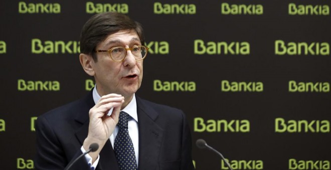 El presidente de Bankia, José Ignacio Goirigolzarri, durante la presentación de los resultados de 2016 del banco nacionalizado. EFE