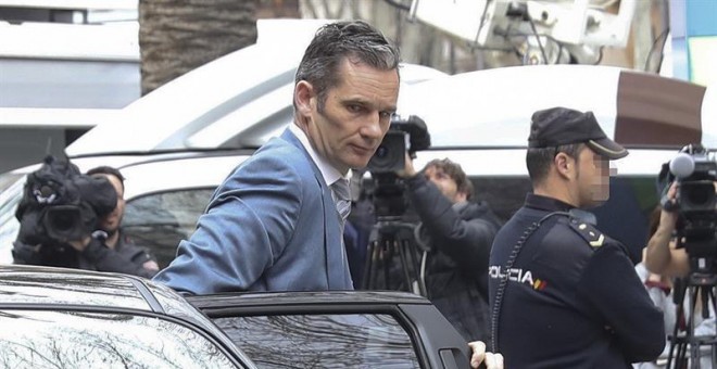 El marido de la infanta Cristina, Iñaki Urdangarin, llega a la Audiencia de Palma. - EFE