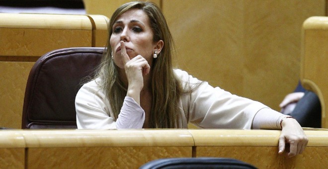 Alicia Sánchez-Camacho durante una sesión de control en el Senado. - EFE