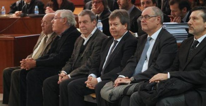 Los exresponsables del Palau Fèlix Millet (primera izquierda) y su mano derecha, Jordi Montull (segunda izquierda). EFE