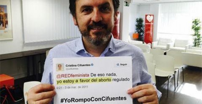 Ignacio Arsuaga, dirigente de Hazte Oír, en contra de Cifuentes por 'defender el aborto'. TWITTER