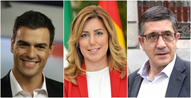 Pulso igualado en las federaciones del PSOE entre 'sanchistas, susanistas y patxistas'. /PÚBLICO