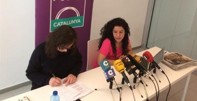 Noelia Bail i Ruth Moreta a la roda de premsa. EUROPA PRESS
