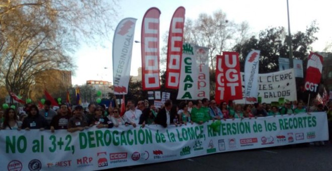 Un aspecto de la cabecera de la marcha. | SARA PLAZA