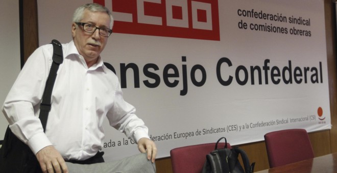 El secretario general de CCOO, Ignacio Fernández Toxo, a su llegada a la reunión extraordinaria del Consejo Confederal del sindicato. EFE/Fernando Alvarado