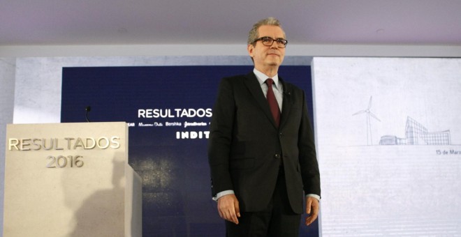 El presidente de Inditex, Pablo Isla, momentos antes de presentar los resultados del grupo Inditex en 2016. EFE/Cabalar