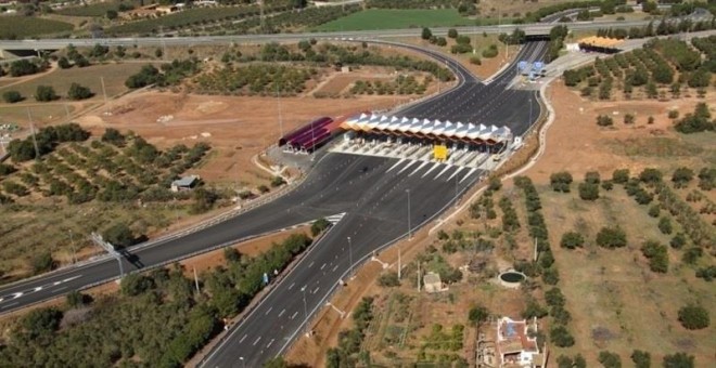 Vista de la autopista AP-7, explotada por Abertis. E.P.