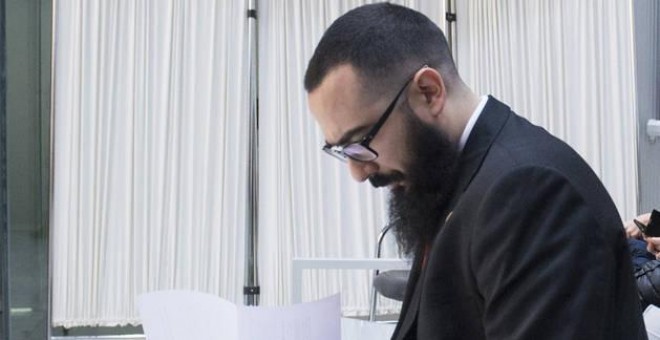 Arkaitz Terrón Vives, para quien el fiscal pide dos años de cárcel por un delito de enaltecimiento del terrorismo. EFE