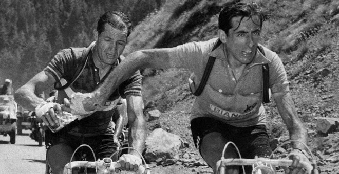 Gino Bartali y Fausto Coppi.