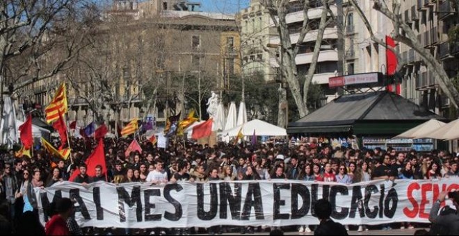 Imatge de la jornada de vaga del març contra les taxes 'abusives'. EUROPA PRESS