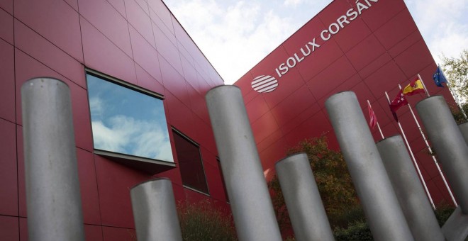 Detalle de la sede de la empresa Isolux Corsán. EFE