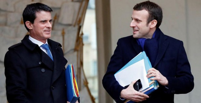 Valls y Macron, en una imagen de archivo en París. REUTERS/Philippe Wojazer