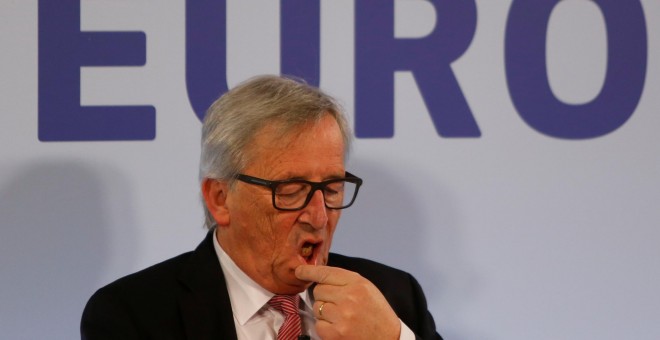En presidente de la Comisión Europea, el luxemburgués Jean-Claude Juncker, durante un seminario en Malta sohre el futuro de Europa. REUTERS/Darrin Zammit Lupi