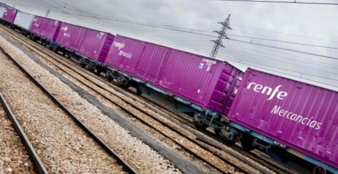 Un convoy de Renfe Mercancías.