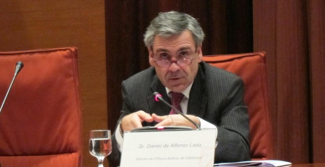 El director de la Oficina Antifraude de Catalunya, Daniel de Alfonso, en una comparecencia en el Parlament catalán. E.P.