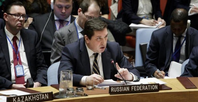El representante ruso en la ONU, Vladimir Safronkov / EFE